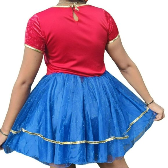 Wonder Woman Dress /Halloween Costume Girls Large or Women's Small - Picture 3 of 12